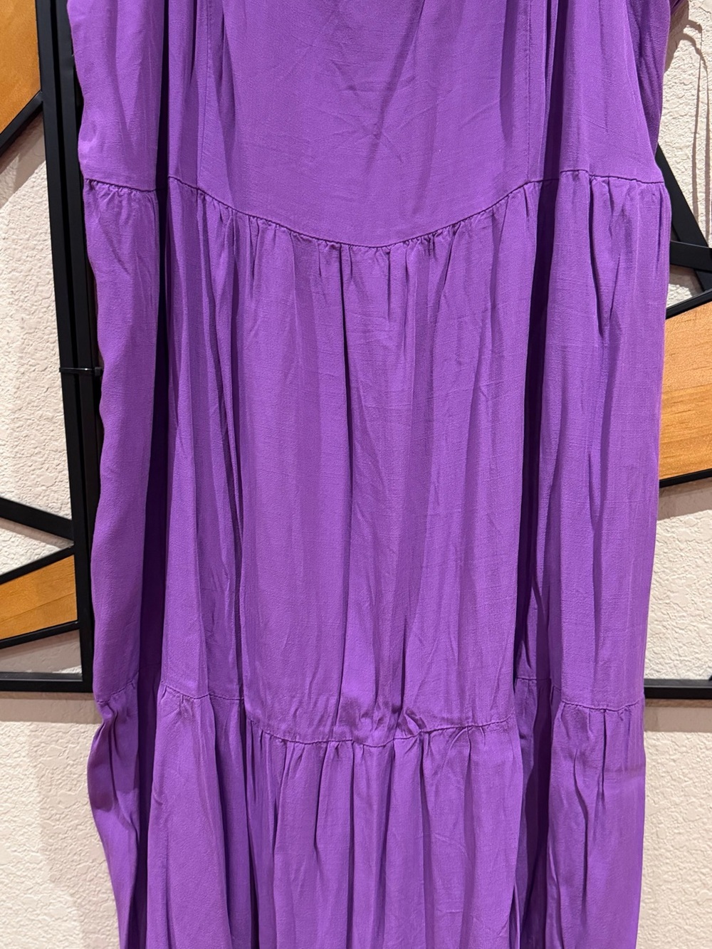Sleeveless Purple Tiered Maxi Dress - Picture 2 of 4